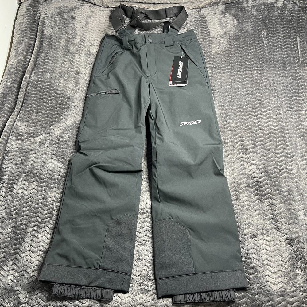 SPYDER PROPULSION Women’s Black Suspender Snow Ski Softshell Pants sz 16 NWT